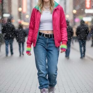 VTG 90s Columbia Reversible Radial Sleeve Jacket